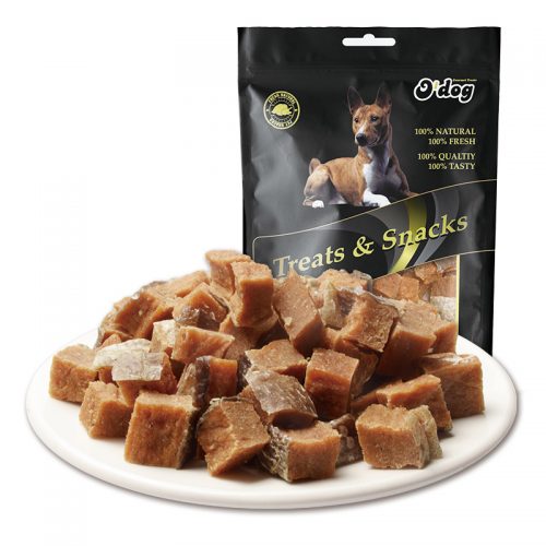 Salmon Bites With Fishskin Shandong Supplies Best Selling for dog premium natural dog dental training treats O'dog myjian