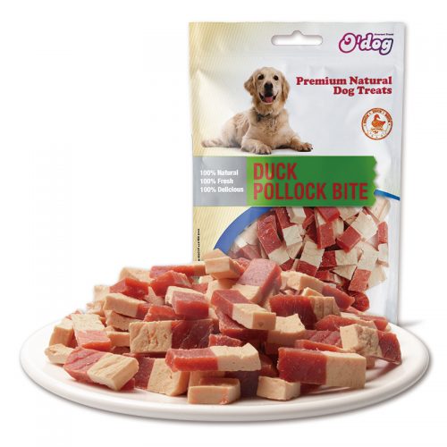 Duck and pollock bite dog snacks oem pet food for dogs training treats manufacture wholesale pet food importer pet treats