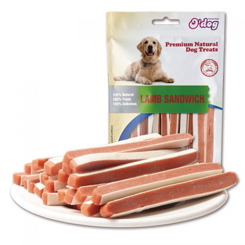Pet treat natural snacks lamb sandwich high protein dog treats pet snacks oem pet organic treats small dog snacks